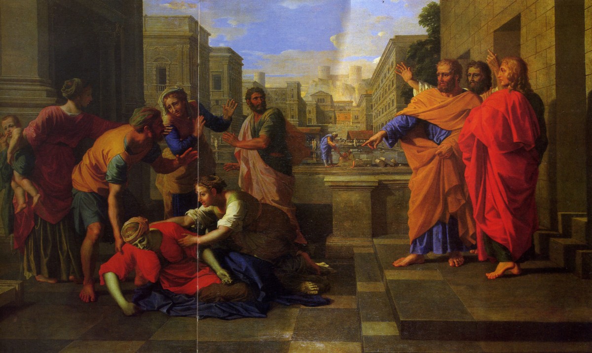 1652 Nicolas Poussin La mort de Saphire.jpg